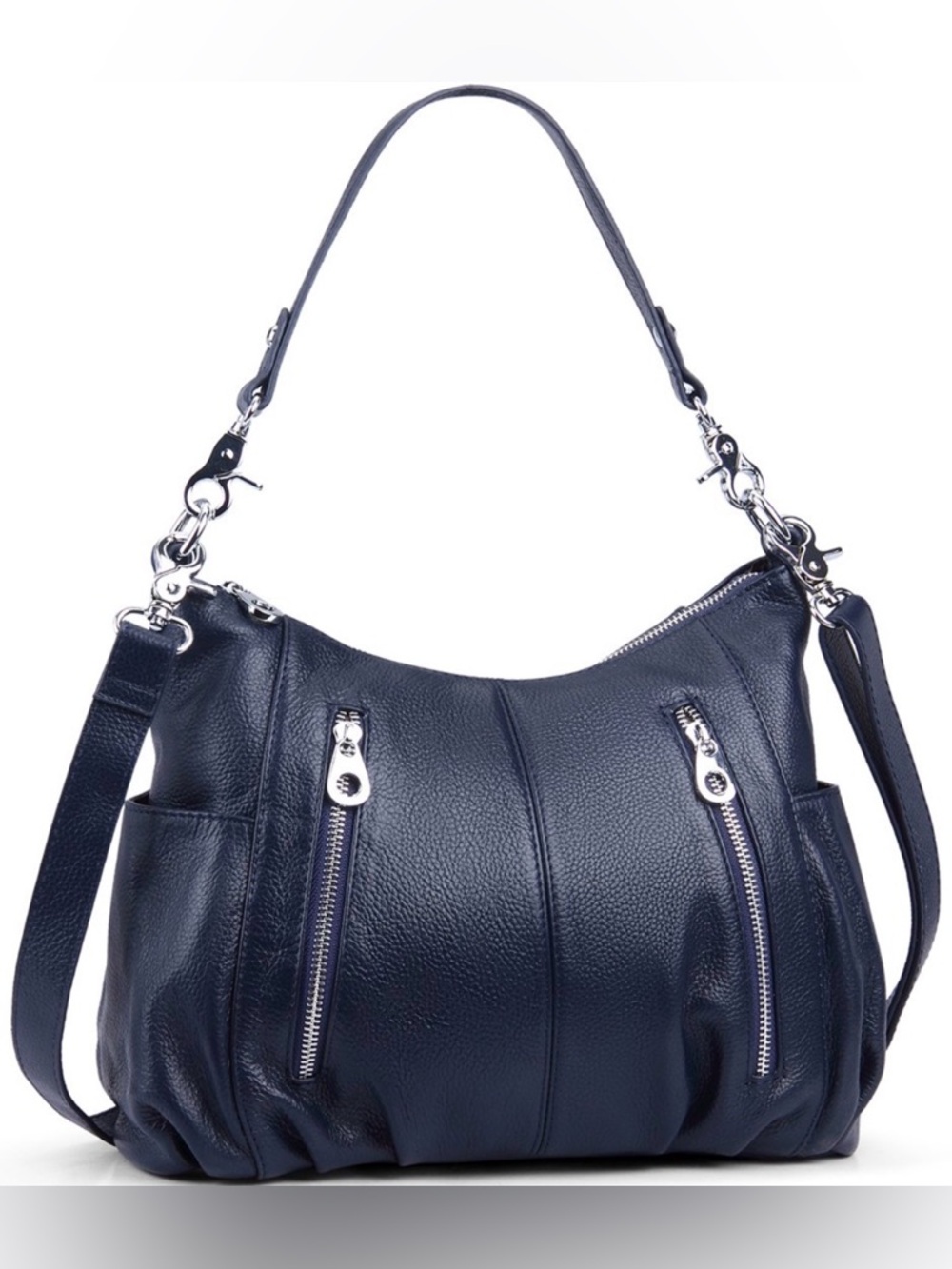 HESHE Women's Leather Shoulder Handbag